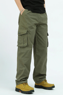 Casual Pants Men Cargo Pants Cotton Loose Trousers Men Pants Overalls Straight Outdoor