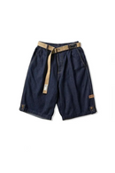 Retro Made Old Washed Straight Denim Shorts Men Loose Casual Pants for Summer