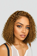Curly Bob Lace Human Hair Wigs For Women Remy Hair Blonde Brown Wigs