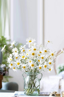 5Pcs 50cm Artificial White Daisy Flower Bouquet DIY Vase Home Garden Living Room Decoration