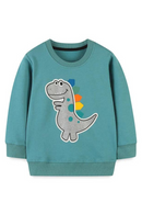 Long Sleeve Boys Girls Sweatshirts Dinosaurs Cotton Toddler Kids Hooded Shirts Clothing Tops