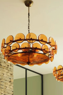 Retro designer restaurant lamp study living room colored glass pendant light luxury postmodern lighting