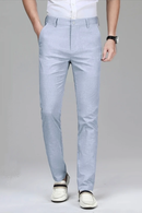 Linen Casual Straight Relax Fit Pants Trousers Men Clothing