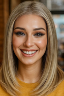 Straight Bob Wigs Synthetic Lace Front Wigs For Women Blonde Frontal Layered Lace Wig