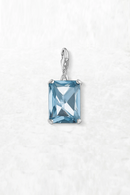 Stone Dangle Charm Pendant Fine Jewelry Europe Club Bohemia Women Gift In 925 Sterling Silver