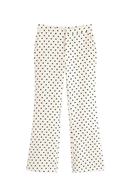 Women Polka Dot Flare Pants Autumn Casual Trousers Holiday Party Beach Leisure