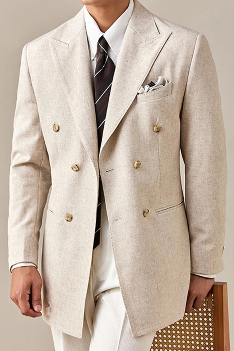 Men Blazer Slim Fit Blazer Double Breasted Blazer Men
