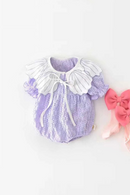 Baby Summer Thin Short Sleeved Jumpsuit Stylish Baby Girl