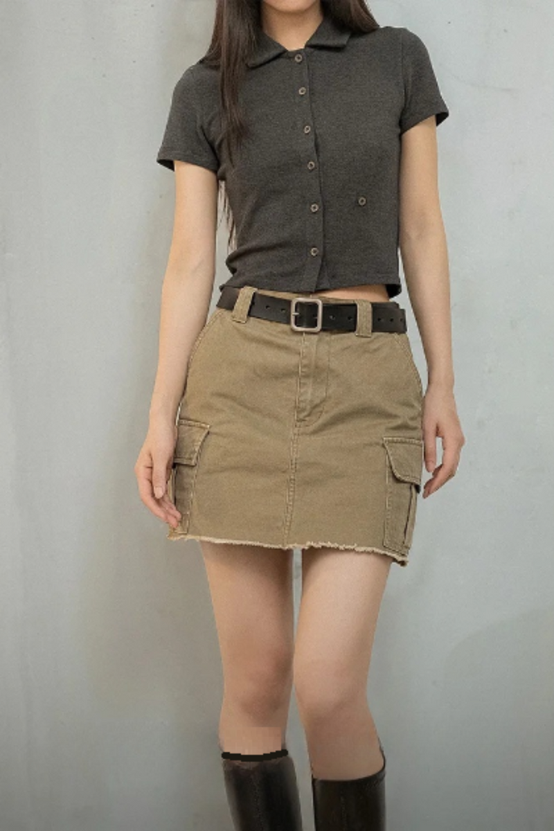 Summer Skirt for Women High-waisted Skirt Basics Versatile Skirt