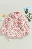 Autumn Kids Toddler Girls Winter Coat Long Sleeve Leopard Outerwear Pocket Fall Clothes