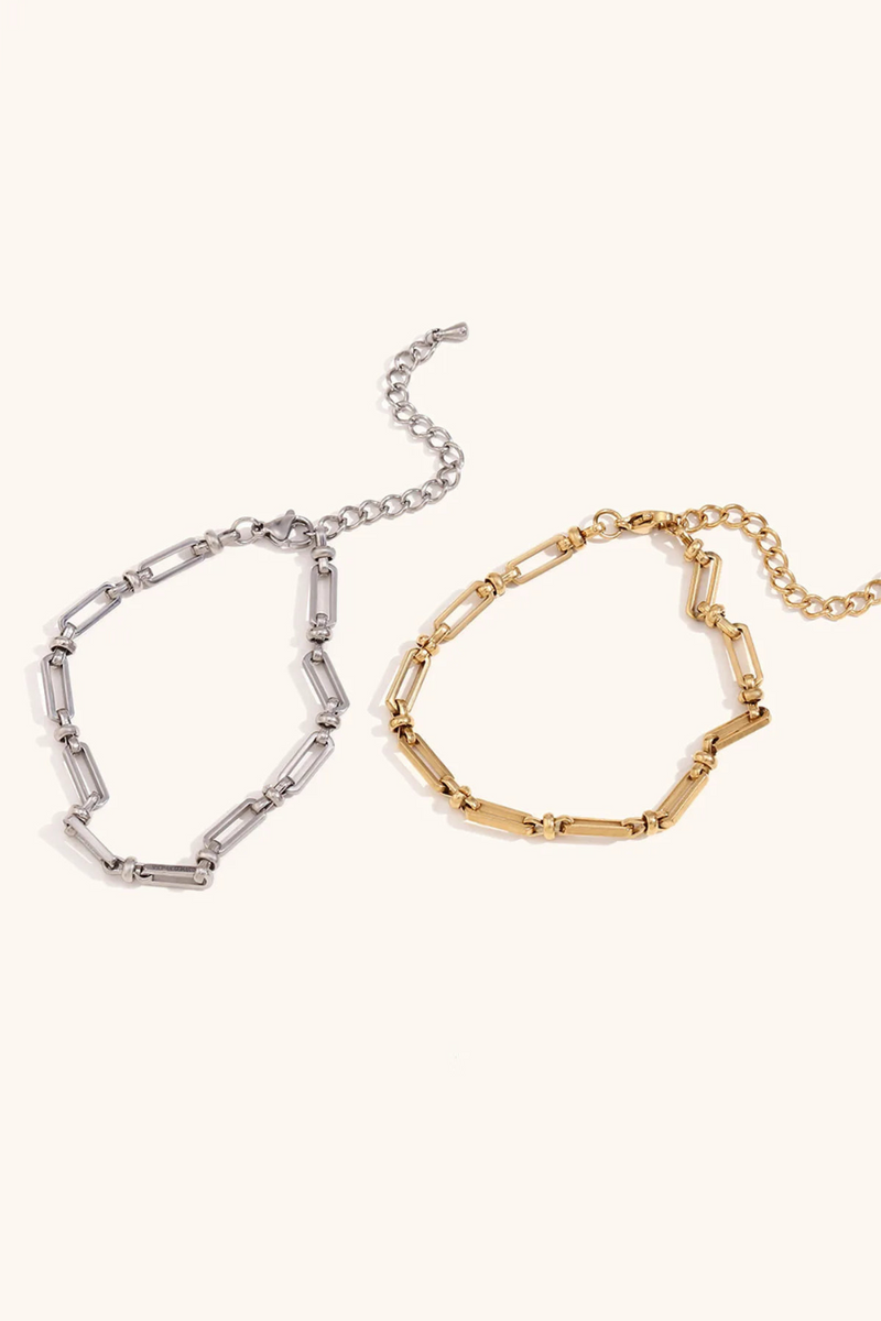 Splicing Cross Buckle Stainless steel Women's Bracelet Jewelry Gift