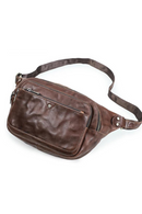 Genuine Leather Men's Waist Bag Luxury Casual Belt Bag Male Crossbody Chest Bag