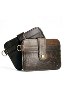 Men Genuine Leather Slim Wallet Male Small Purse Mini Money Bag Wallet