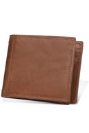 Genuine Leather Men Wallets with Coin Pocket Card Holder Wallet RFID Blocking Purse for Men