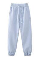 Casual Women Drawstring Elastic High Waist Basic Jogging Pants Autumn Winter Trousers
