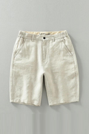 Linen Premium Shorts Men Summer Solid Casual Basic Thin Holiday Beach Half Length Pants