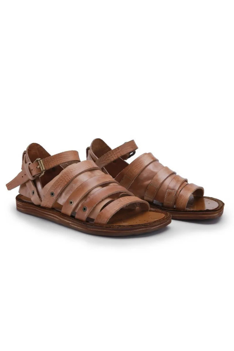 Luxury Handmade Men Gladiator Sandals Summer Shoes Casual Flats Beach Slipper