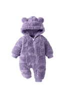 Toddler Cute Rompers Outerwear Snowsuits Winter Warm Fleece Newborn Baby Hooded Jumpsuit