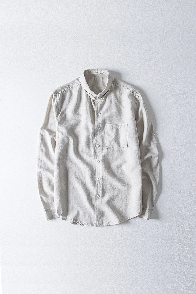 Men's Shirts Solid Dress Shirt Men Breathable Social Shirts Male