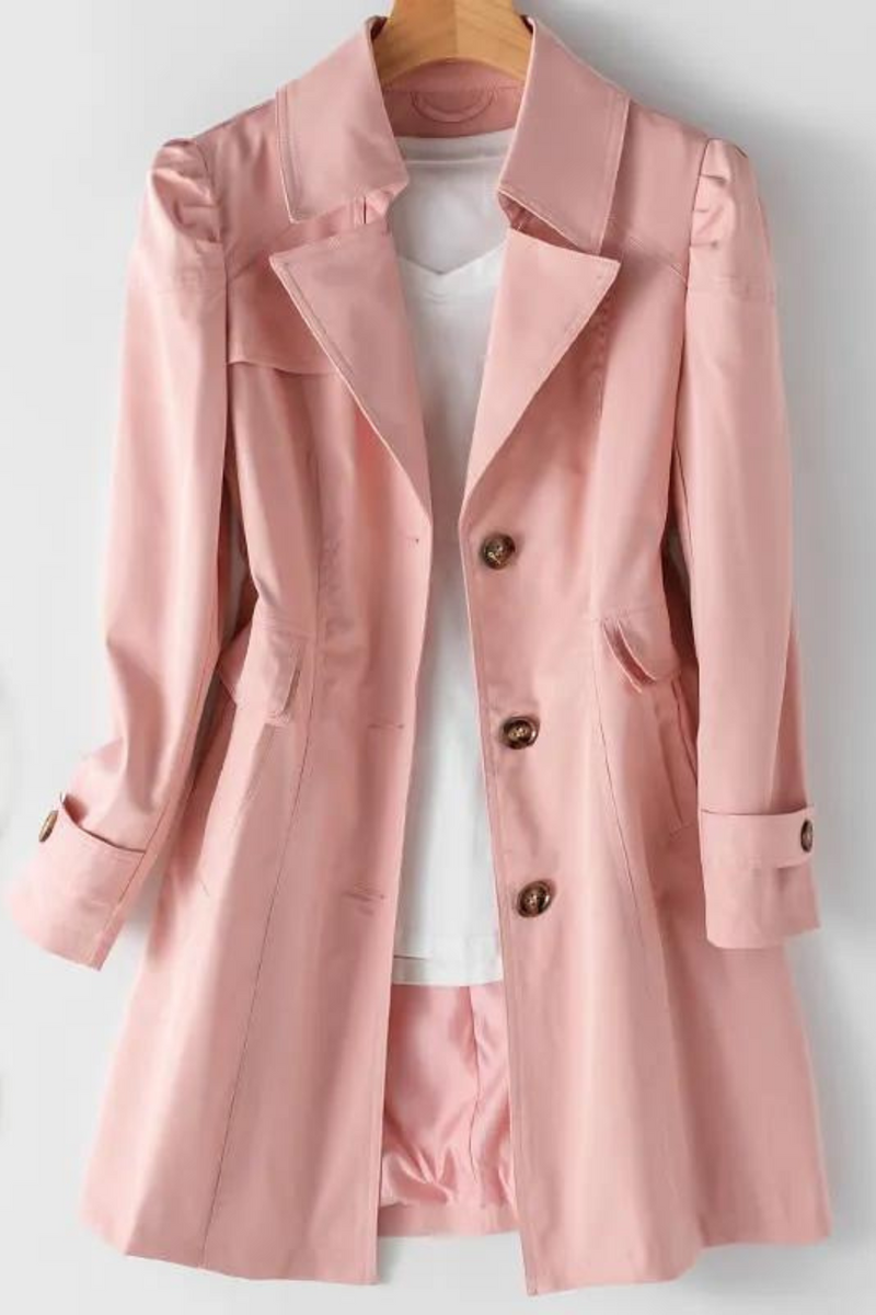 Spring Autumn Trench Coat Woman Single-breasted Mid-Long Women Trench Coat Overcoat Windbreaker Female