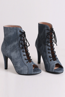 Women's Party Denim Cloth Boots Women High Heels Footwear Woman heels shoes