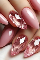 Handmade Press on Nails Fake Nail Patches Wearable Detachable French Gradient Almond False Nail Tips 24pcs