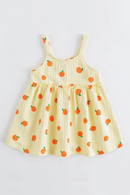 Girls Summer Fruit Bubble Cotton Suspender Dresses