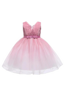 Elegant Hollow Lace Girls Dresses Sleeveless Kids Clothing for Children Princess Party Costumes