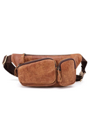 Men's Genuine Leather Waist Packs Belt Bags Man Chest Bag Men Shoulder Messenger Bag Male Travel Bag