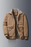 Warm Corduroy Jacket Men Winter Fleece Lined Warm Outwear Male Casual Fur Collar Bomber Tactical Jackets