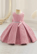 Girls Wedding Party Dress Flower Girl Princess Bowknot High end Festival Piano Performance Birthday Party Prom Dress