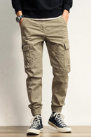 Designer Men Jeans Big Pocket Casual Cargo Pants Men Army Green Black Wide Leg Trousers