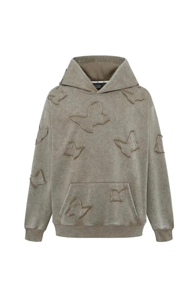 Hooded Sweatshirts Mens Autumn High Street Drop Shoulder Long Sleeve Hoodies Men