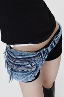 Denim Chest Bag for Women Waist Bag Denim Shoulder Bags for Girls Female Purse