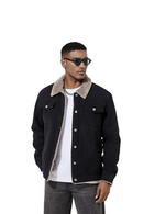 Men Denim Jacket  Thickened Fleece-Lined Casual European and American Retro Jacket