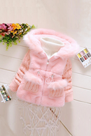 Plush Baby Jacket Thicken Warm Winter Jackets For Girls Sweater Coat Infant Hooded Outwear
