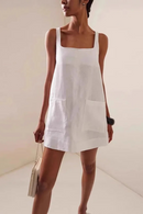 Woman Mini Dress Summer Dress Casual Sleeveless Pocket Dress