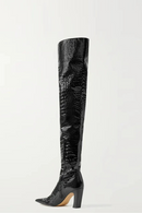 Western Women Boots Genuine Leather Heels Winter Shoes Ladies Long Chelsea Boot