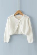 Spring and Autumn Girls Hollow Shawl Coat Simple and Versatile Knitted Shirt