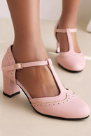 Women Shoes T-strap Sandals Summer High Heel Shoes Buckle Leather Gladiator Luxury Shoes Womens Designers