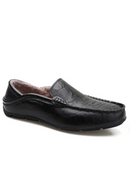 Autumn Winter Warm Fur Leather Flats Loafers Winter Mens Moccasins Casual shoes