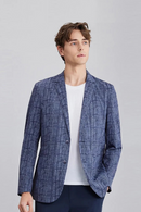 High-End Lightweight Knitted Casual Men Summer Thin Suit round Hemline Long