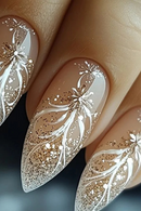 24pcs/set nails for women girls gradient Square almond tips Press on false nail