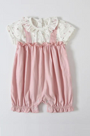 Baby Clothes Newborn Baby Cotton Romper Cherry Print Infant Girls Jumpsuit Kids Clothes Outfit pink 0-2Y
