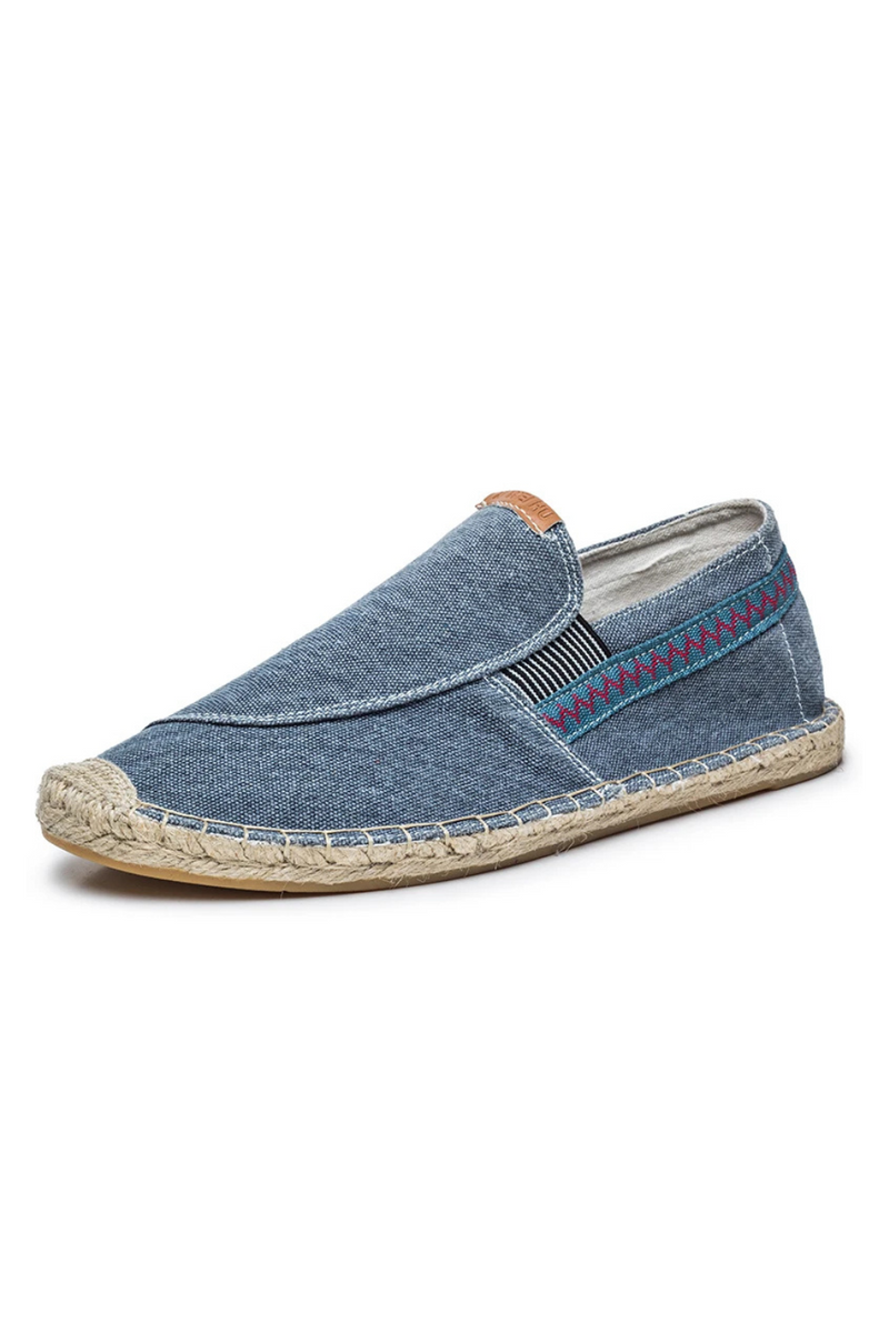 Men Espadrille Loafers Slip-On Comfort Shoes with Round Toe Women Canvas Walking Shoes Casual