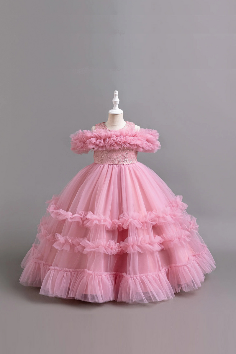 Luxury Dresses for Elegant Party Girls Child Wedding Prom Gown Christmas
