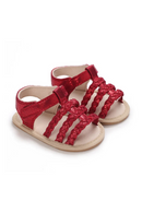 Summer 0-1Y Solid Color Comfortable Baby Girl Sandals Breathable Summer
