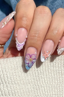 Handmade Manicure Medium Almond Nails starfish Limited Press On Nails