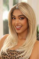 Layered Lace Wigs Dark Brown White Blonde Ombre Front Wig Hair for Women