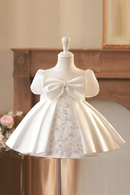 Baby Girl Christmas Baptism White Dress Kids Beading Birthday Elegant Princess Party Christening Toddler